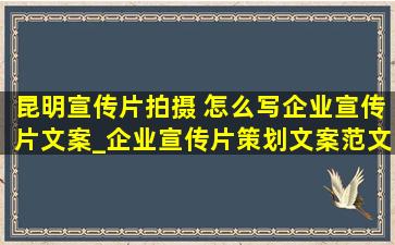 昆明宣传片拍摄 怎么写企业宣传片文案_企业宣传片策划文案范文